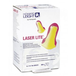 Jednorazowe wkładki przeciwhałasowe z pianki poliuretanowej Laser Lite LS500 3301271 Honeywell 500 par w opakowaniu - 2